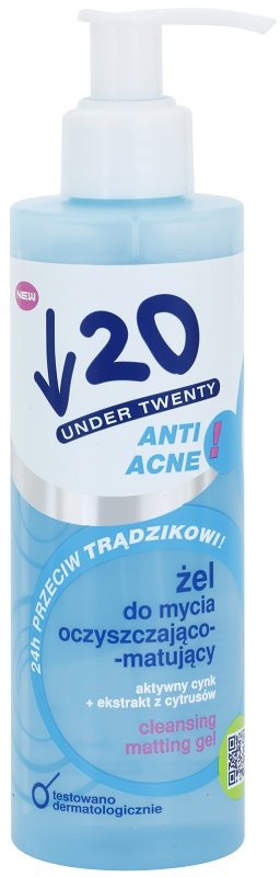 Under Twenty ANTI! ACNE tiefenreinigendes Gel gegen Akne