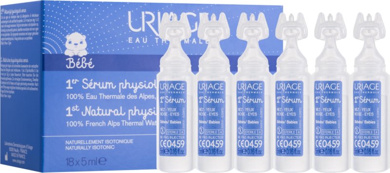 Uriage 1érs Soins Bébés naravna fiziološka raztopina za pomiritev oči in nosne sluznice