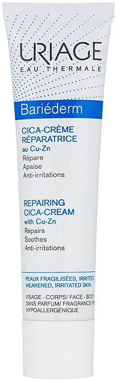 Uriage Bariéderm Cica creme reparador que contém cobre e zinco