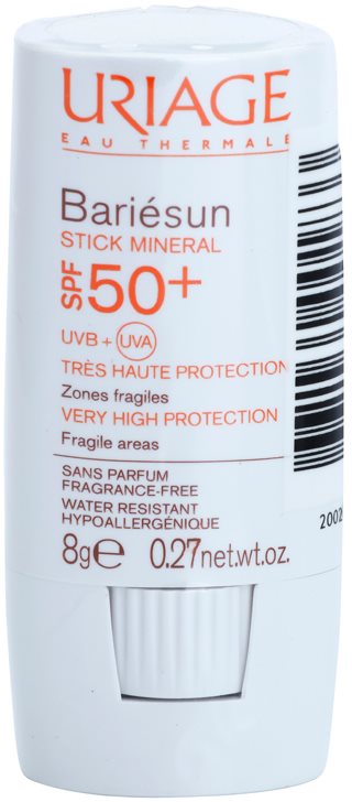 Uriage Bariésun stick mineral protetor para as áreas sensíveis SPF 50+