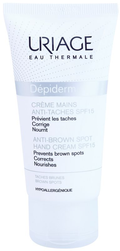 Uriage Dépiderm krém na ruce proti pigmentovým skvrnám SPF 15
