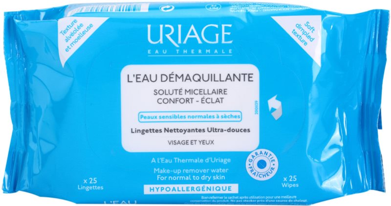 Uriage Hygiène odličovací ubrousky pro normální a suchou pleť