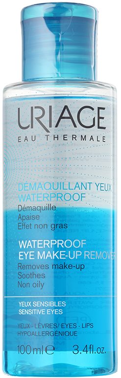 Uriage Hygiène desmaquillante para maquillaje resistente al agua para ojos sensibles