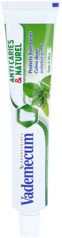 Vademecum Anti Caries & Naturel zubná pasta pre podráždené ďasná