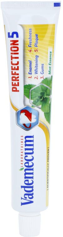 Vademecum Perfection 5 bleichende Paste für den kompletten Schutz Ihrer Zähne