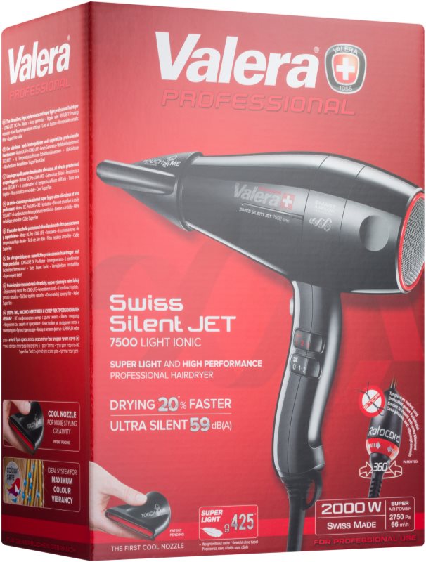 Valera Swiss Silent Jet 7500 Light Ionic Rotocord profesionálny fén na vlasy s ionizátorom