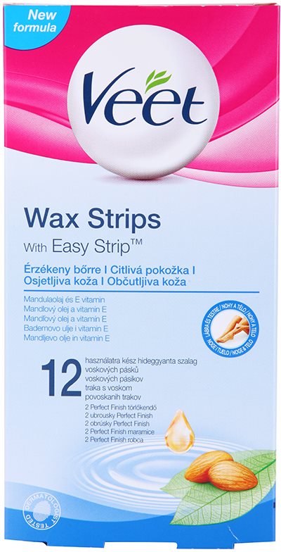 Veet Wax Strips Enthaarungswachsstreifen für empfindliche Oberhaut