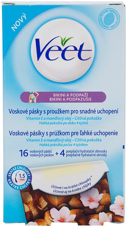 Veet Wax Strips, bandes de cire pour épilation maillot et aisselles ...