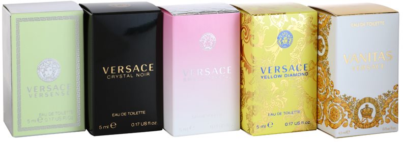 Versace Mini Gift Set III. Versense + Vanitas + Crystal Noir + Bright Crystal + Yellow Diamond