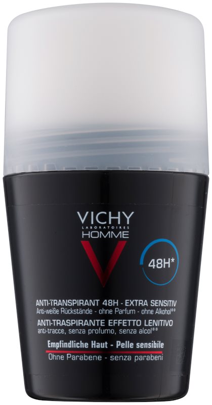 Vichy Homme Deodorant antiperspirant roll-on brez dišav