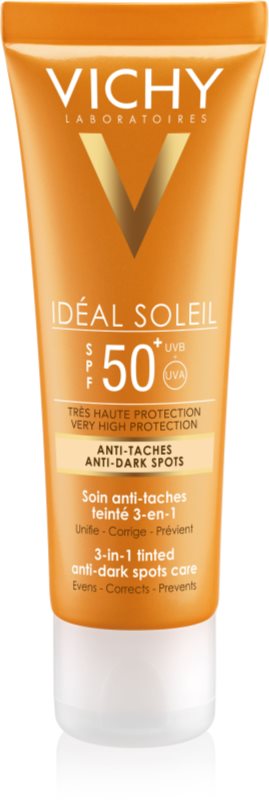 Vichy Idéal Soleil schützende Creme gegen Pigmentflecken SPF 50+