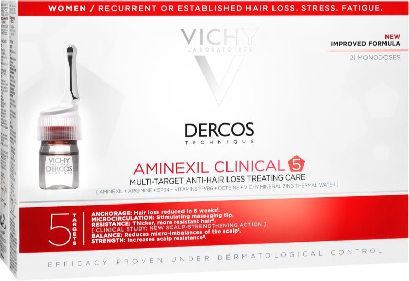Vichy Dercos Aminexil Clinical 5 Tratament împotriva căderii părului pentru femei