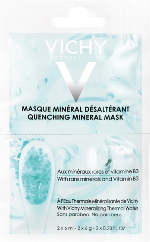 Vichy Mineral Masks máscara facial hidratante embalagem pequena
