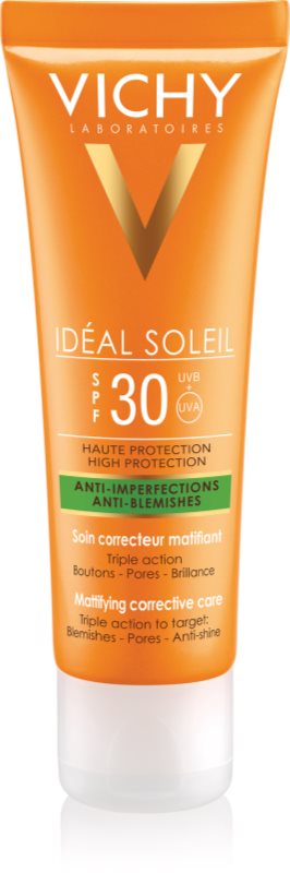 Vichy Idéal Soleil Capital Protetor solar com efeito mate para o rosto. para pele oleosa e mista