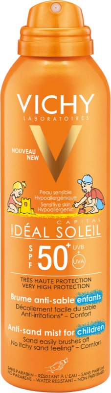 Vichy Idéal Soleil Capital spray suave de proteção e anti-areia para crianças SPF 50+