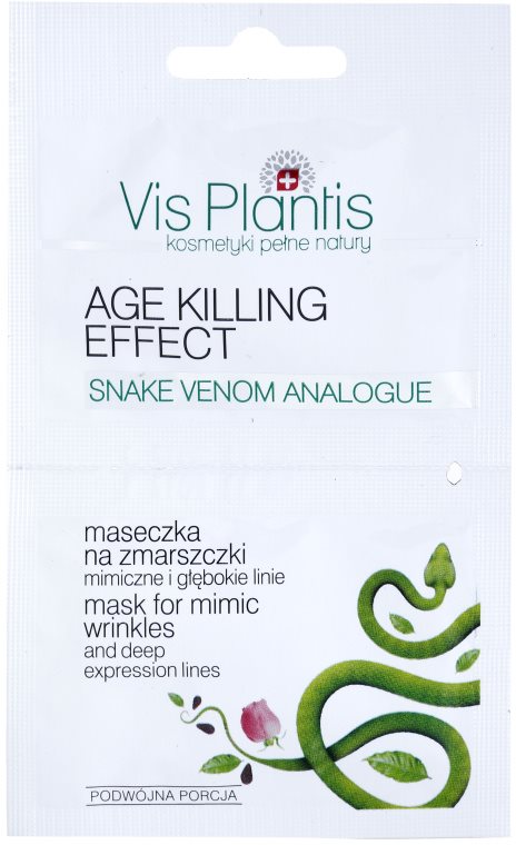 Vis Plantis Age Killing Effect protivrásková maska na obličej s hadím jedem