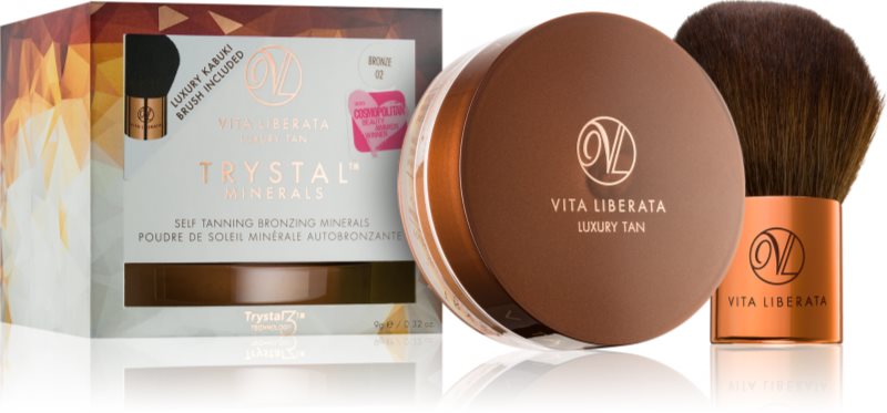 Vita Liberata Trystal Minerals poudre bronzante avec pinceau