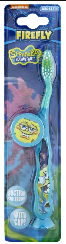 VitalCare SpongeBob gyermek fogkefe fedővel gyenge