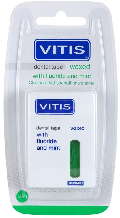 Vitis Dental Care fita dental envolvido com flúor e mentol