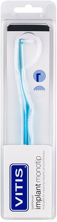 Vitis Implant Monotip jednozväzková kefka na čistenie pevných strojčekov, implantátov a mostíkov soft