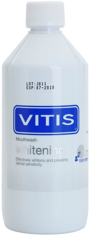 Vitis Whitening Mundwasser mit bleichender Wirkung für empfindliche Zähne