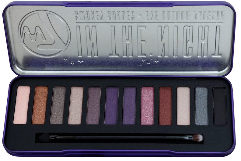 W7 Cosmetics In the Night paleta očních stínů s aplikátorem