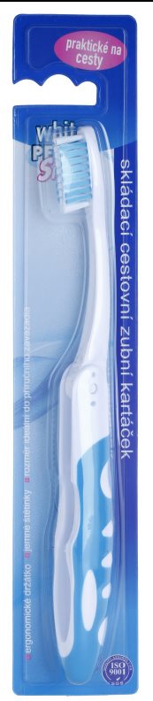 White Pearl Smile skládací cestovní zubní kartáček
