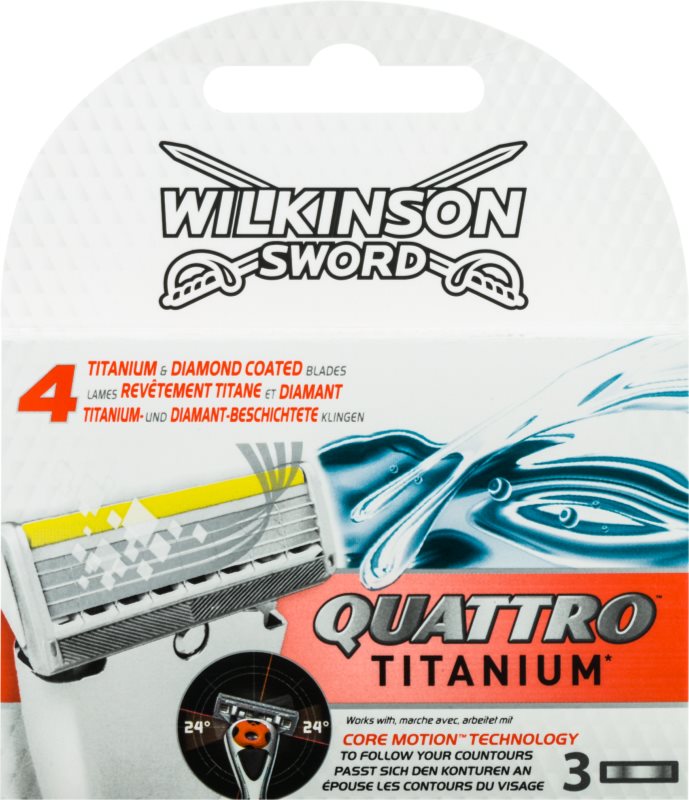 Wilkinson Sword Quattro Titanium náhradní břity 3 ks