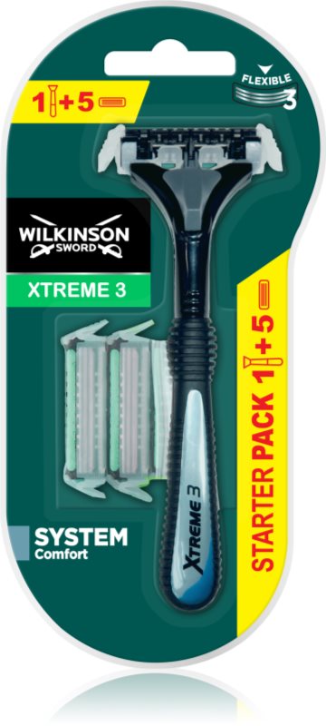 Wilkinson Sword Xtreme 3 Hybrid holiaci strojček náhradné čepieľky 4 ks