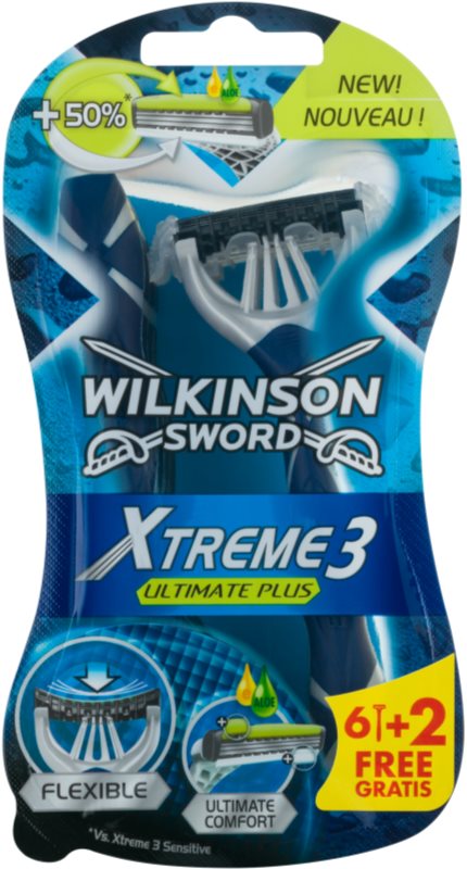 Wilkinson Sword Xtreme 3 Ultimate Plus jednorázová holítka 8 ks