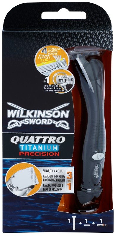 Wilkinson Sword Quattro Titanium Precision Trimmer en Scheerapparaat voor Natscheren