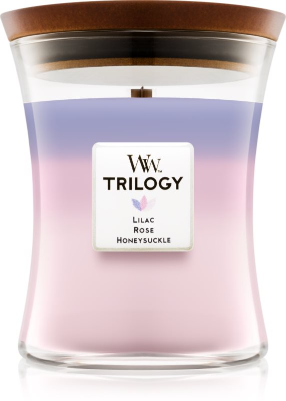 Woodwick Trilogy Botanical Gardens illatos gyertya 275 g