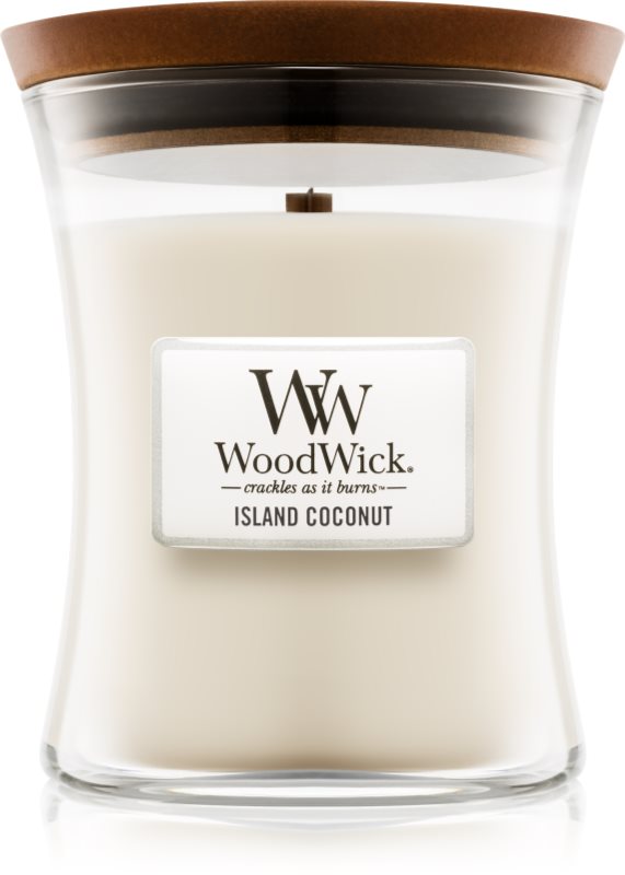 Woodwick Island Coconut bougie parfumée 275 g moyenne