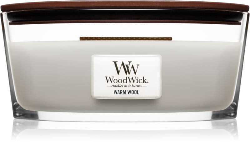 Woodwick Warm Wool Duftkerze 453,6 g mit Holzdocht (Hearthwick)