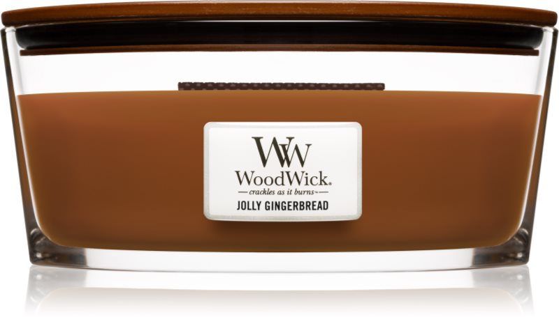 Woodwick Jolly Gingerbread Scented Candle 453,6 g Hearthwick