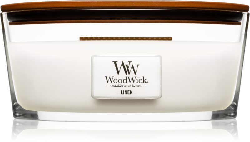Woodwick Linen Geurkaars 453,6 gr Hearthwick