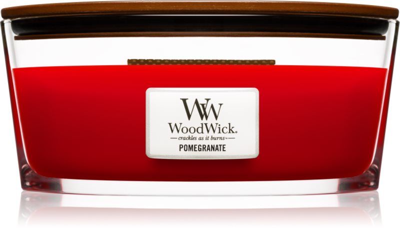 Woodwick Pomegranate świeczka zapachowa 453,6 g z drewnianym knotem (Hearthwick)