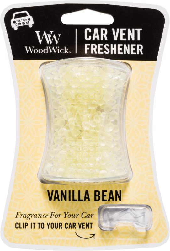 Woodwick Vanilla Bean odświeżacz do samochodu klips