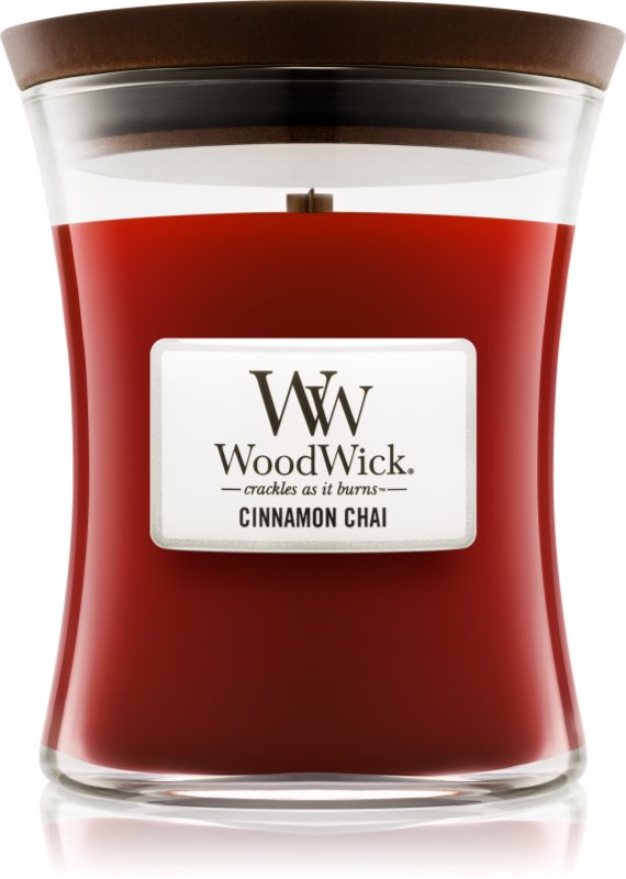 Woodwick Cinnamon Chai vonná svíčka 275 g střední