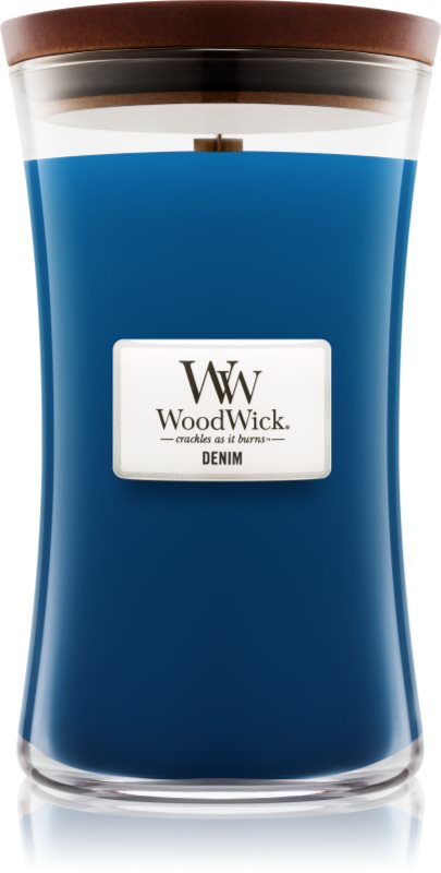 Woodwick Denim illatos gyertya 609,5 g nagy