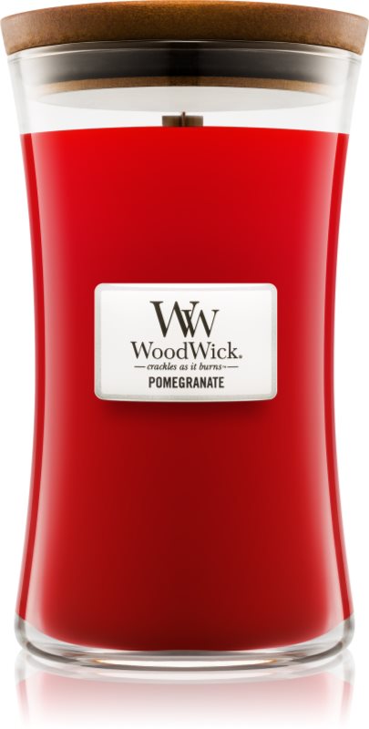 Woodwick Pomegranate bougie parfumée 609,5 g avec mèche en bois