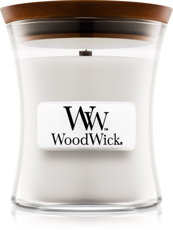 Woodwick Warm Wool bougie parfumée 85 g avec mèche en bois