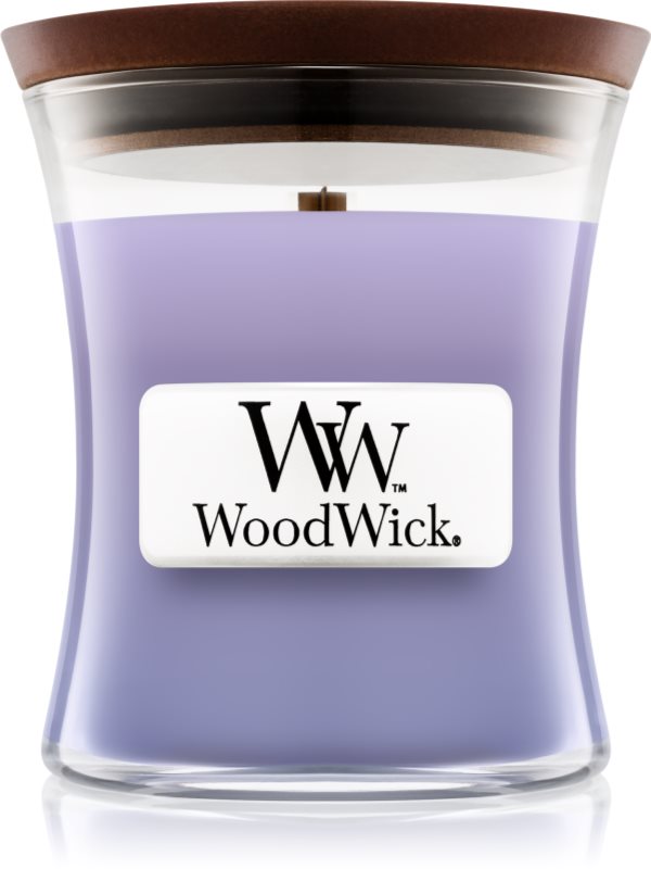 Woodwick Lilac vela perfumada 85 g con mecha de madera