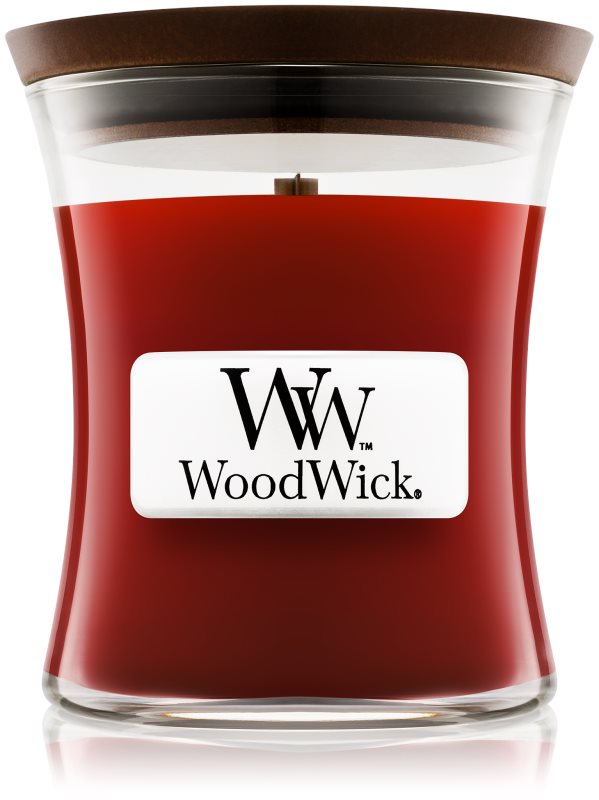 Woodwick Cinnamon Chai illatos gyertya 85 g kicsi