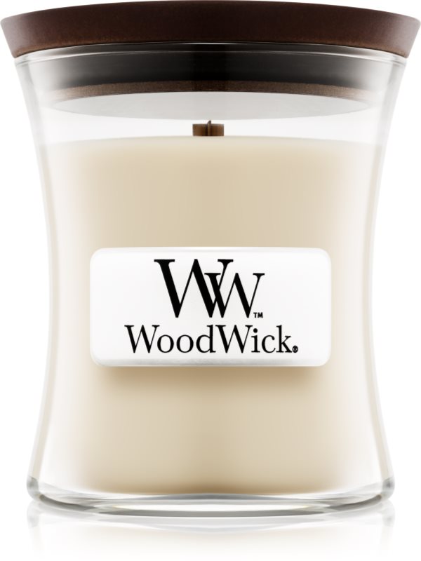Woodwick Linen vonná svíčka 85 g malá