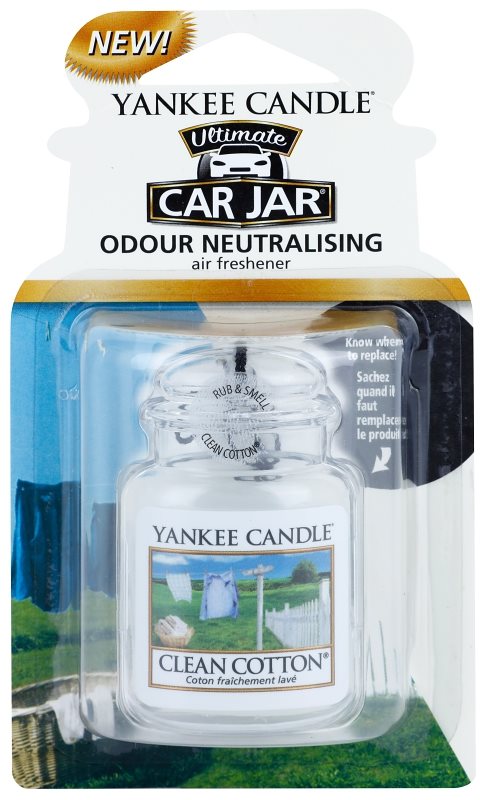Yankee Candle Clean Cotton Car Air Freshener hanging