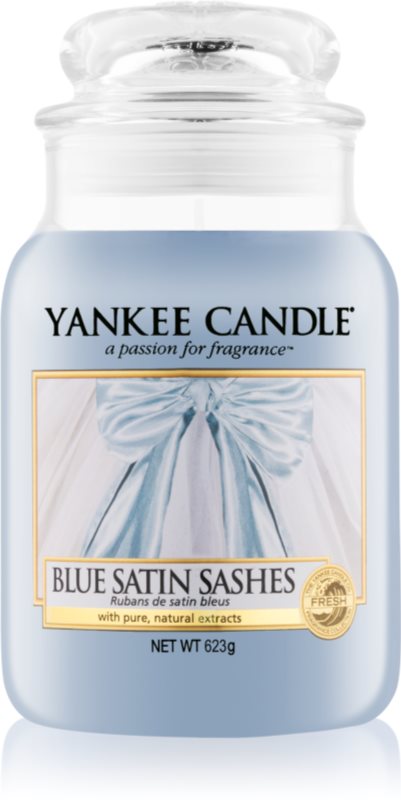 Yankee Candle Blue Satin Sashes lumânare parfumată 623 g Clasic mare