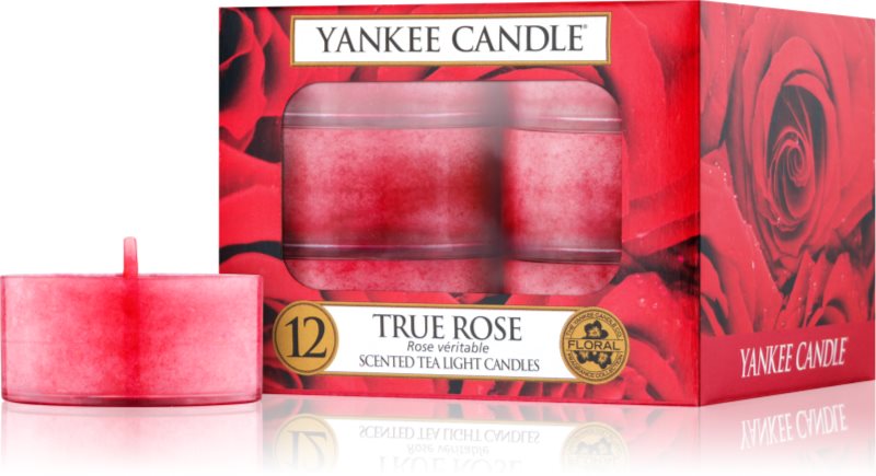 Yankee Candle True Rose čajová sviečka 12 x 9,8 g