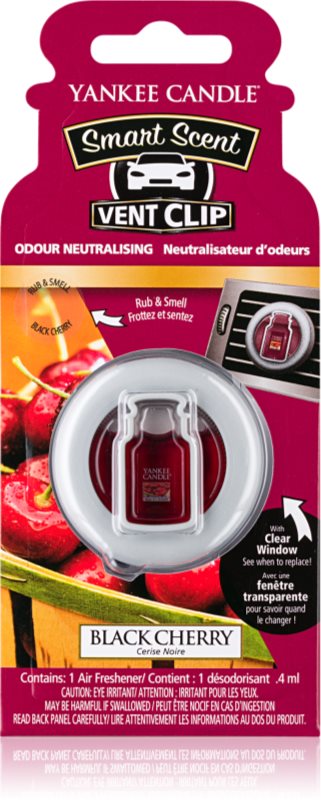 Yankee Candle Black Cherry parfum pentru masina 4 ml Clip