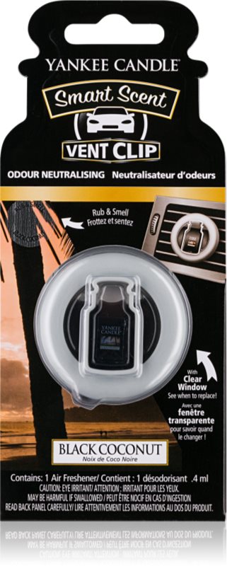 Yankee Candle Black Coconut vůně do auta 4 ml clip